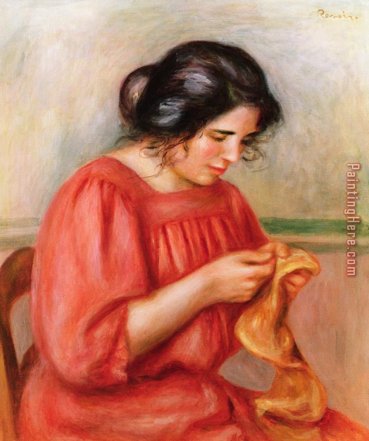 Pierre Auguste Renoir Gabrielle Darning